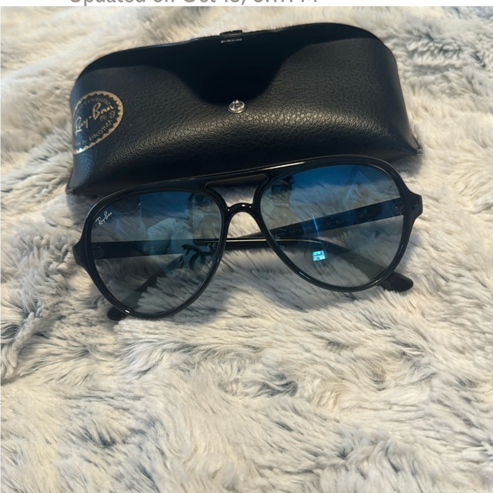 Ray-Ban Black and Blue Aviator Sunglasses